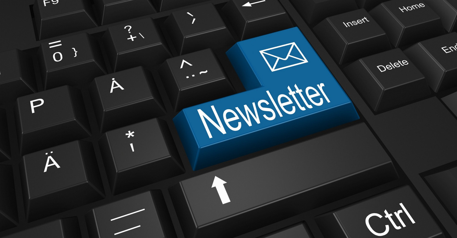 Computer keyboard with a 'newsletter' key