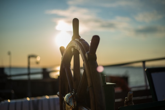 A boat helm