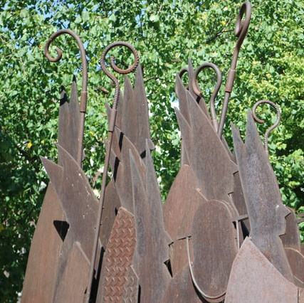 Sculpture of Bishops' Heads