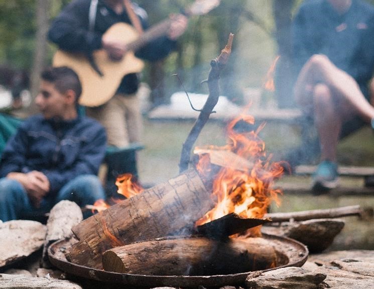 People around a fire 