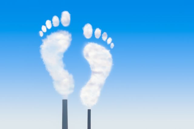 footprints formed of emissions from chimneys